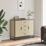 vidaXL Komoda sonoma hrast 92x35x76 cm izrađeno drvo | shoptok.hr