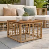  Stol za vrt 55 x 55 x 37 cm PE Rattan i Staklo Cijene