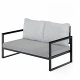  MTLBHC120003 beigeblack garden 2-Seat sofa Cene