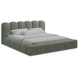 Makamii Zeleni tapecirani bračni krevet s prostorom za odlaganje s podnicom 180x200 cm Mano – | shoptok.hr