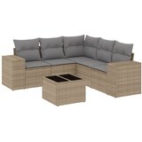  6-dijelni set vrtnih sofa s jastucima bež od poliratana | shoptok.hr