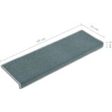  Preproge za stopnice 15 kosov 65x21x4 cm modre, (20668788) | Shoptok.si