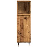 vidaXL Kopalniška omarica starinski les 30x30x100 cm inženirski les | Shoptok.si