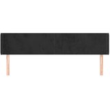  Uzglavlje s ušima crno 163x16x78/88 cm baršunasto | shoptok.hr