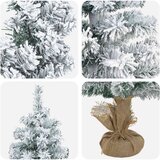  Set mini božićnih drvaca 90 cm PVC Zelena i bijela | shoptok.hr