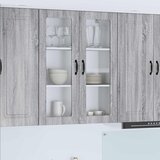  Zidni stakleni ormarić Siva Sonoma 80 x 31 x 100 cm | shoptok.hr