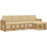  Set vanjskih sofa 5 pcs Bijela i bež 257 x 122,5 x 73 cm | Eponuda.com