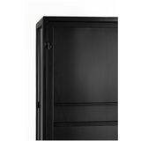White Label Črna kovinska vitrina 70x170x35 cm Rob – | Shoptok.si