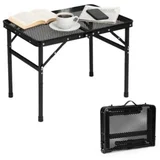 MultiGarden turistički kamperski stol 60x40 cm koji se sklapa u kofer, crni