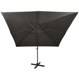 Vrtni senčnik z LED lučkami antraciten 300 cm, (20610693) | Shoptok.si