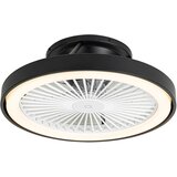 QAZQA Pametni stropni ventilator črne barve z LED z daljinskim upravljalnikom - Dave Cene