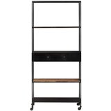 In Knjižna omarica 90x35x180 cm robusten mangov les in železo | Shoptok.si