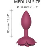ove to Love LOpen Roses M - silikonski analni dildo (bordo) | shoptok.hr