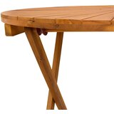  Preklopni vrtni stol Prirodna Ø90 x 75 cm Čvrsto drvo akacije | shoptok.hr