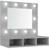  Kupaonski ormarić s LED ogledalom boja betona 60 x 31,5 x 62 cm | shoptok.hr