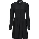 Vila Kratke obleke VIFINI L/S SHIRT DRESS/SU Črna | Shoptok.si