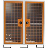 eurokraft basic Omara za plinske jeklenke, 2 vrat, VxŠxG 1550 x 1360 x 680 mm | Shoptok.si