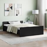 vidaXL Okvir kreveta s uzglavljem i podnožjem crni 120x190 cm Cijene