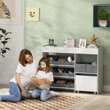  Dječja polica za pohranu ormarić za igračke za djecu s 11 platnenih kutija gornji pretinci bijela | shoptok.hr