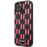 Karl Lagerfeld originalen ovitek KLHCP13MMNMP1P za iphone 13 6.1 črno pink zaščita - monogram plaque | Shoptok.si