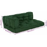  Jastučić za paletni kauč 3 pcs Zelena 120 x 80 x 38 cm Tkanina | shoptok.hr