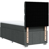 vidaXL Krevet s oprugama i madracem tamnosivi 90 x 190 cm od tkanine | shoptok.hr