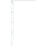 vidaXL Pregrada za tuš bijela 115 x 195 cm s prozirnim staklom ESG | shoptok.hr