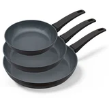 3 -delni set ponev BE Living - Delight black (20-24-28 cm)