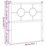  Metalno uzglavlje za krevet bijelo 75 cm - Bijela 75 cm 1 | shoptok.hr