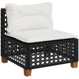  7-dijelni set vrtnih sofa od poliratana s jastucima crni Crna 55 x 55 x 36 cm | shoptok.hr