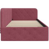 vidaXL Kutni okvir kreveta Vinska crvena 100 x 200 cm tkanina | shoptok.hr