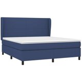  Krevet s oprugama i madracem plavi 160x200 cm od tkanine | shoptok.hr