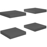 Maison Chic 4 kosi Stenske Police - Viseče police visok sijaj sive 23x23,5x3,8 cm MDF, (21793335) Cene