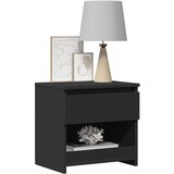  Noćni ormarić crni 40 x 30 x 39 cm konstruirano drvo | Eponuda.com
