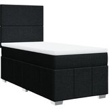 Maison Chic Box spring postelja - Vzmetna postelja z vzmetnico črna 100x200 cm blago SL23929, (21879940) | Shoptok.si