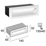  LED spoljna ugradna svetiljka FLIK LED/3W/230V IP65 bela | Eponuda.com