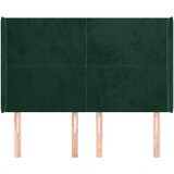  Uzglavlje s ušima tamnozeleno 147x16x118/128 cm baršunasto | shoptok.hr