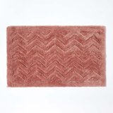 HOMESCAPES kopalniška preproga nedrseča cik-cak relief 100% microfibre rožnata, 50 x 80 c, (5000161255) | Shoptok.si
