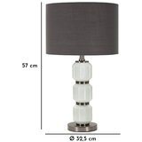 Mauro Ferretti Siva namizna svetilka s tekstilnim senčilom (višina 57 cm) Bright – | Shoptok.si