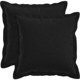  Presvlaka za jastuk 2 pcs HOUTEN Crna 45 x 45 cm Umjetni lan | shoptok.hr