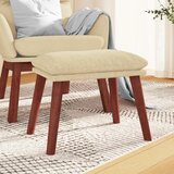 vidaXL Stolček za noge krem 45x29,5x39 cm blago Cene
