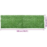 Balkonski zastor sa zelenim lišćem 500 x 150 cm | Eponuda.com