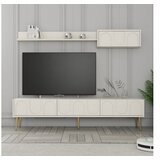 Hanah home Set TV ormarić i klub stolić Lyon 3, 4 dijela, krem | Eponuda.ba