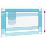  Sigurnosna ograda za dječji krevet plava 120 x 25 cm od tkanine | shoptok.hr