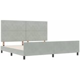  s opruga kutije Svjetlosiva 200 x 200 cm Baršun | shoptok.hr