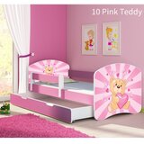 ACMA Dječji krevet s motivom, bočna roza + ladica 180x80 cm - 10 Pink Teddy Bear | shoptok.hr