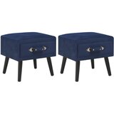 vidaXL Noćni ormarići 2 kom plavi 40 x 35 x 40 cm baršunasti | shoptok.hr