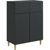  Strani šal s predalom Črna 66 x 34,5 x 90 cm Inženirski les, (5000217961) | Shoptok.si