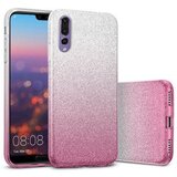  Silikonski ovitek z bleščicami Bling 2v1 za Huawei P20 - srebrno pink Cene