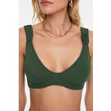 Trendyol Green Ruffles Detailed Bikini Top braon | kaki | ePonuda.com